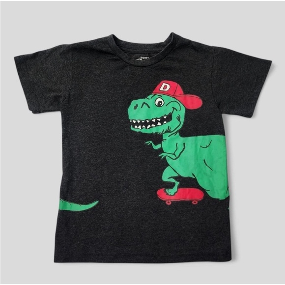 Eighty Eight Dino Skateboard Tee - Charcoal - Picture 1 of 5
